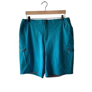 Reel Life Size L Teal Hybrid Cargo Lightweight Fishing Hiking Shorts
